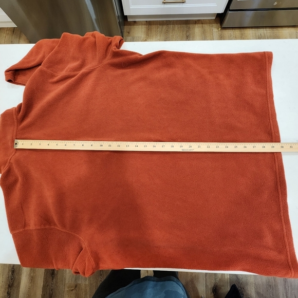 Eddie Bauer Fleece Mens TXL Polartec Red Orange 1/4 Zip Pullover Sweater Hiking - Picture 11 of 12
